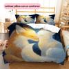 Glitter fox  Pattern Bedding Quilt Set Quilt Cover Pillowcase Home Decoration  Gift (1 * duvet cover + 2 * pillowcase, without core)