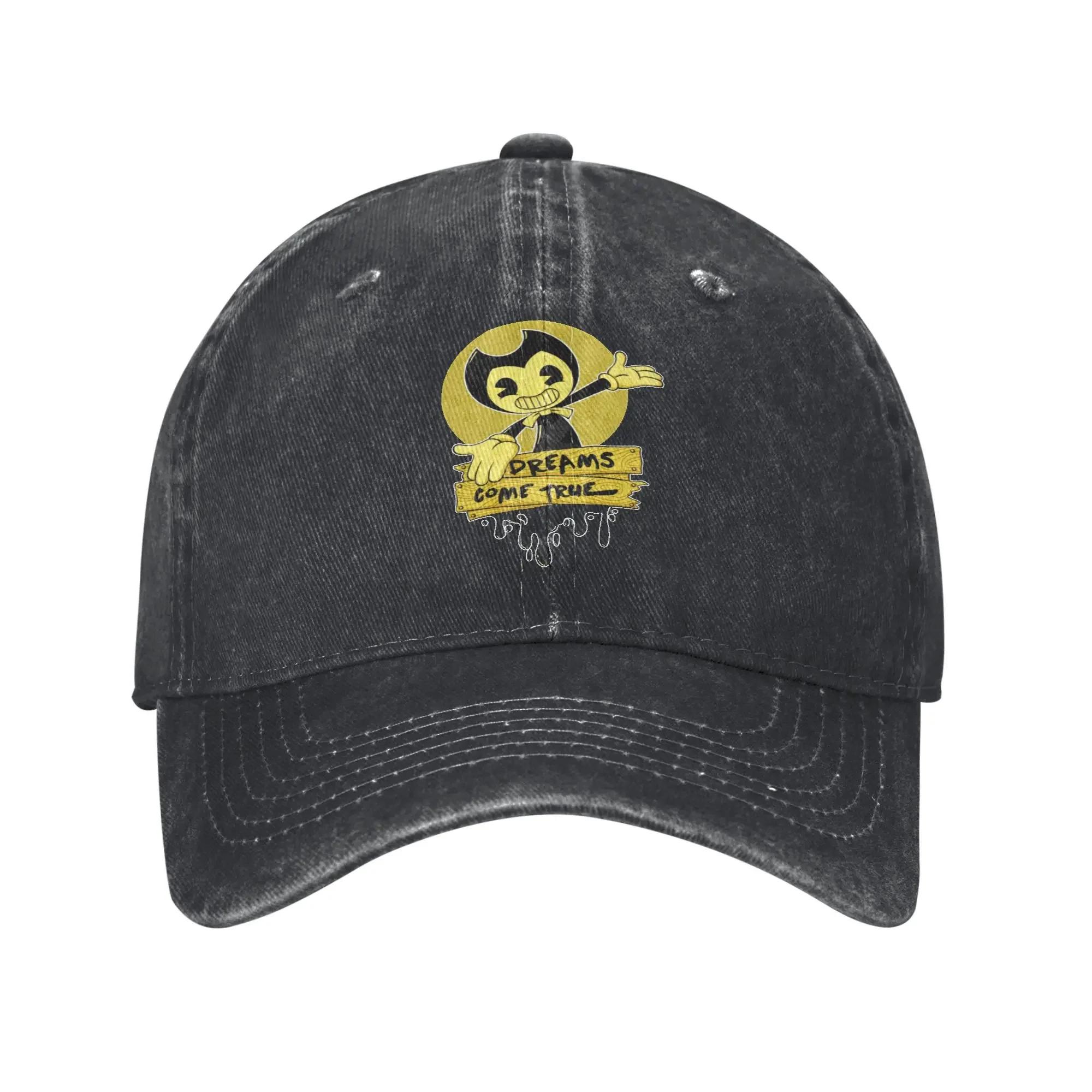 

Funny Bendys The Dark Revival 2025 Game Unisex Retro Cowboy Washed Baseball Caps FeUnisex Denim Hats Hip Hop Unisexs Snapback Cap One Size