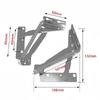 1 Pair Cabinet Sofa Bed Sprung Hinge Lift-Up Hinge Flap Support Adjustable 80° Opening Storage Cabinet Triangular Spring Hinges