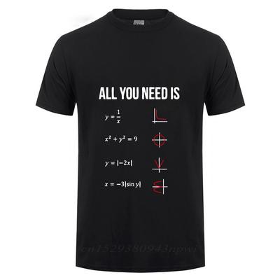 Tout ce dont vous avez besoin, c'est de l'amour T-shirts Mathématiques Cadeau d'Anniversaire Drôle Pour Hommes Garçons Hommes Décontracté Fitness Manches Courtes Col Rond T-shirt en Coton