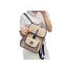New MLB Leather With Fabric Backpack Regular Women's Beige/Blue 7ABKMD53N-50BGS