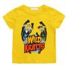 Wild Kratts Cartoon T-Shirt Anime-Druck Neues Baumwoll-T-Shirt Kinder Spaß-Top Abenteuer-Cartoon-Tees Coole Jungen Kurzarm-Kleidung
