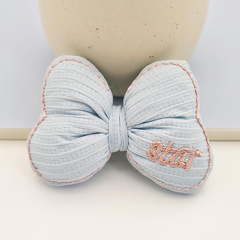 Candy Color Embroidered Bowknot: Fresh Fabric DIY Accessories for Shoes, Socks, Bags, Hair, and Clothing.