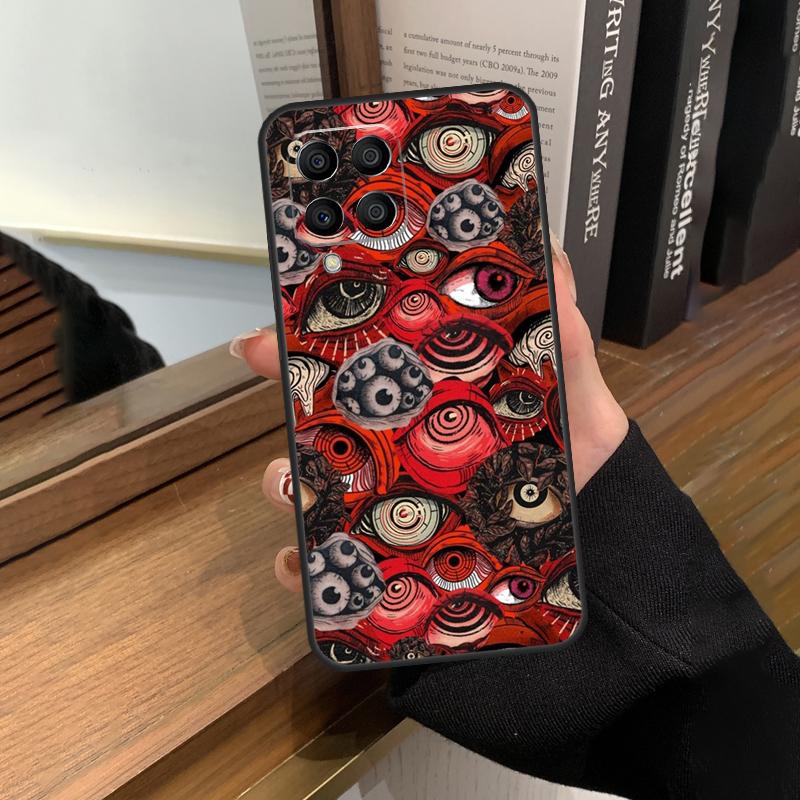 Scary Face Eyes Case For Samsung Galaxy M56 M06 M16 M36 M52 M32 M12 M54 M34 M14 M35 M55 M15 M11 M31 M13 M53