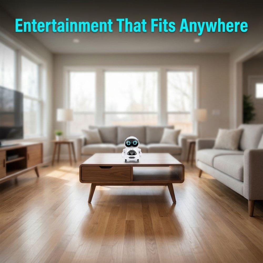 Plastic Pocket Robot White Talking Robot Portable AI Companion Robot  For Kids