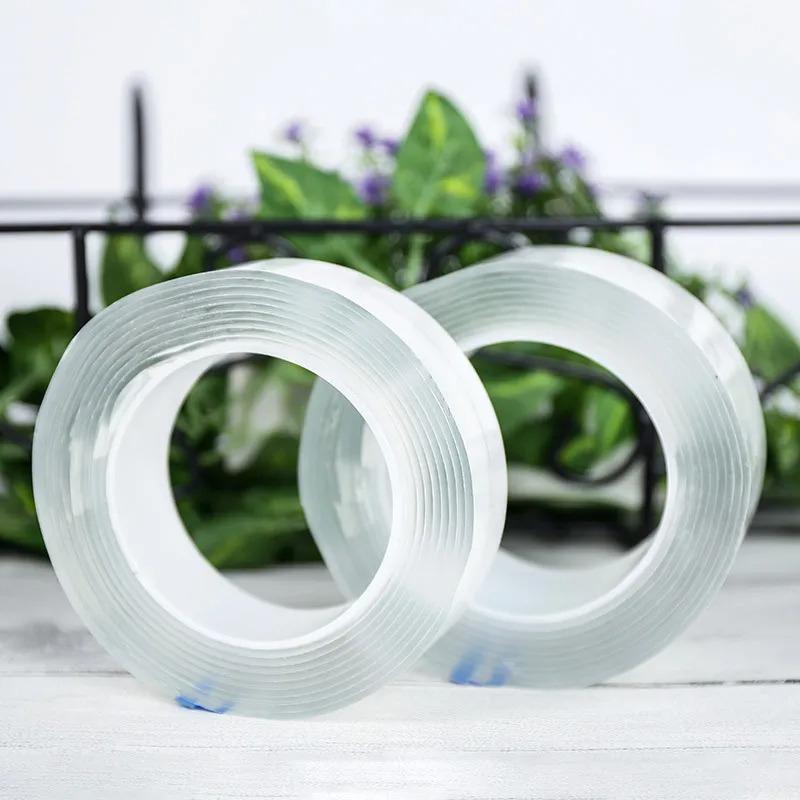 Super Strong Double-Sided Nano Tape -Clear Removable, Waterproof PE Adhesive-Extra Strong Adhesive Tape for Home,Office Use,1-5m