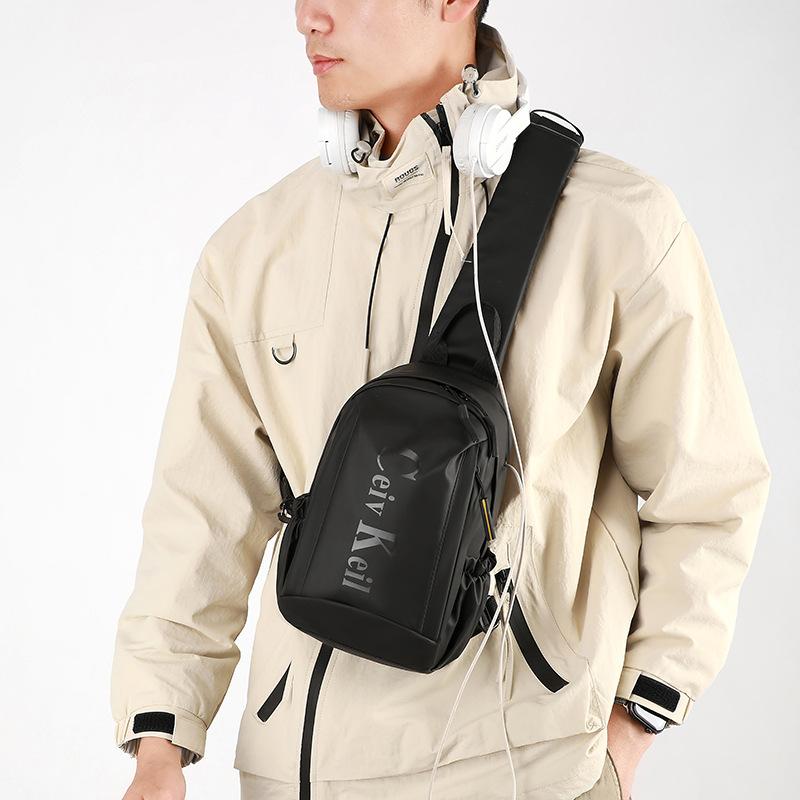 New Waterproof Bag Casual Fashion Messenger Bag Men's Sports Chest Bag Multi-functional Backpack Large Capacity Shoulder Bag