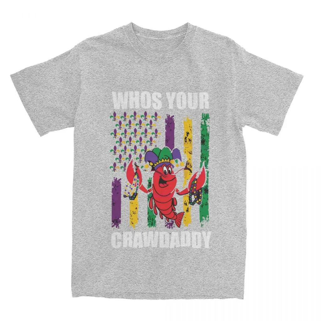 Men Women's Funny Mardi Gras Shirts Apparel Novelty Crawdaddy Crawfish Jester Beads T Shirt Tee Clothing New Arrival