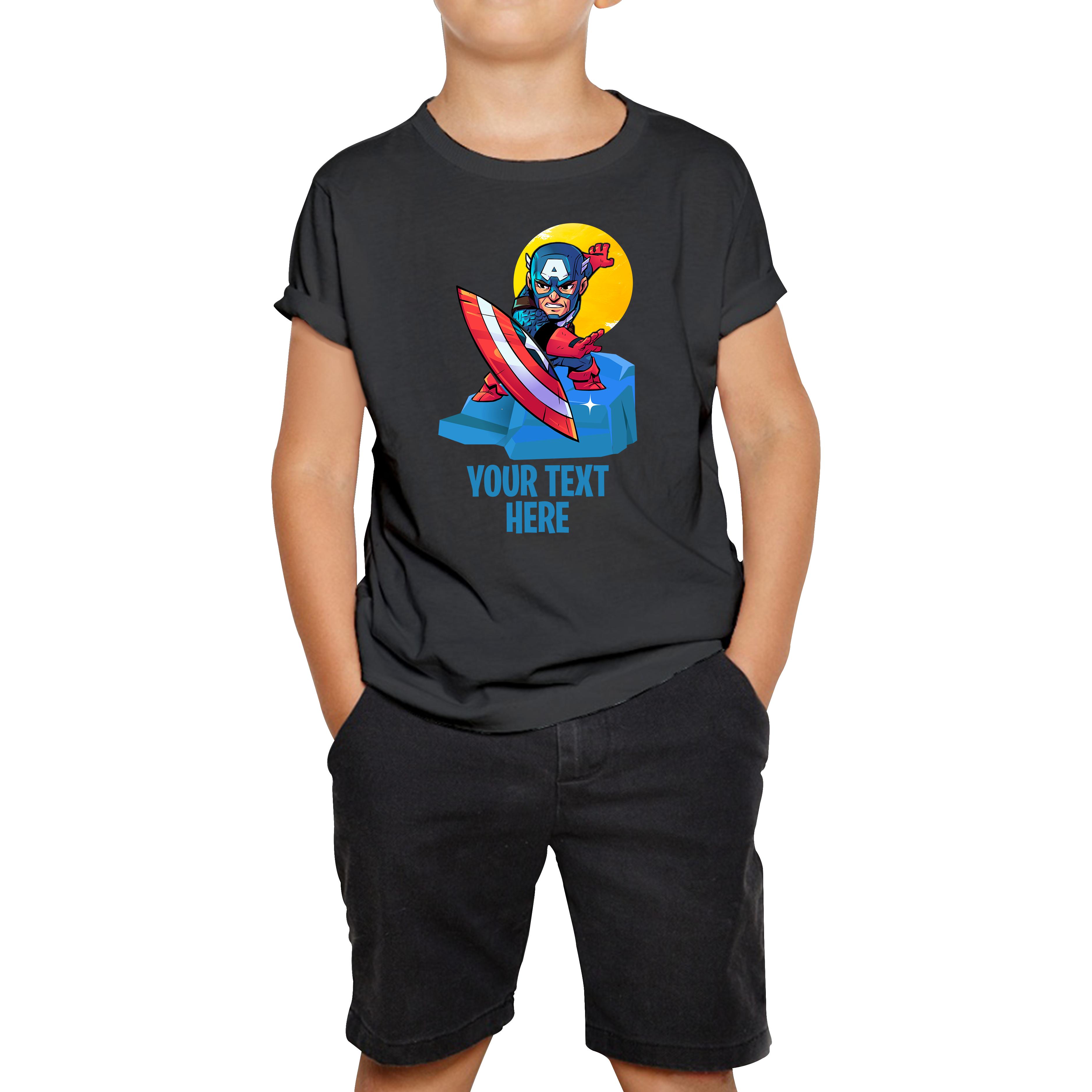 Personalised Captain America Kids T Shirt 130