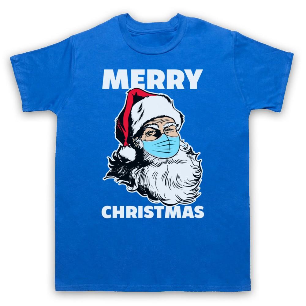 Маска для лица Санта-Клауса С Рождеством Пародия Отец Рождества Мужская и Женская Футболка 2XL