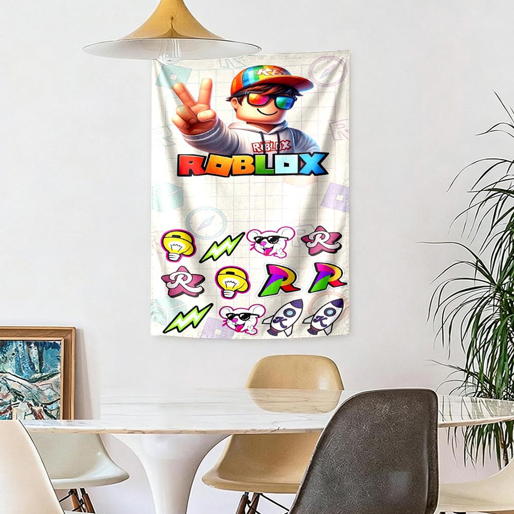 Roblox Wall Decor Tapestry Art For Pet Memorial Birthdaywedding Party Backdrop Family Gift