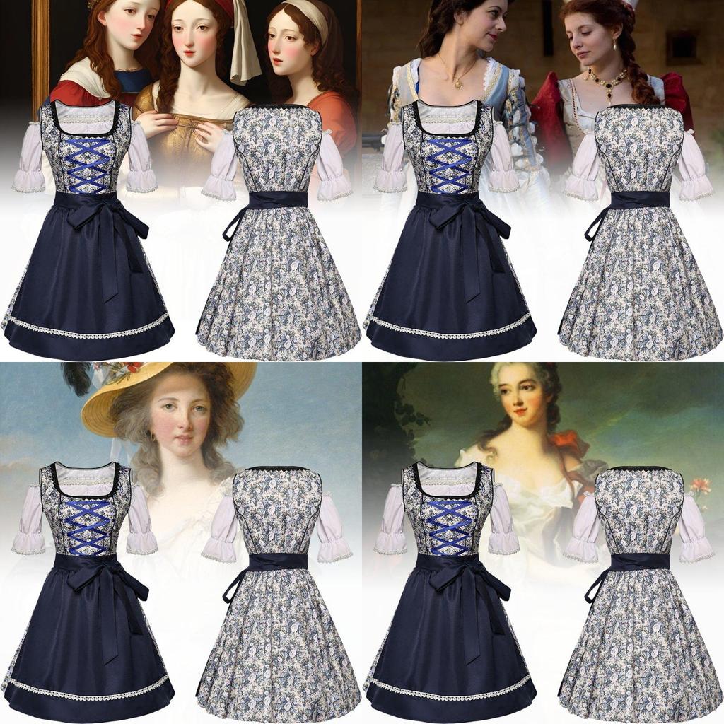 Bayerisches Oktoberfest-Kostüm für Bier-Mädchen mit elegantem schulterfreiem Design in mehreren Größen