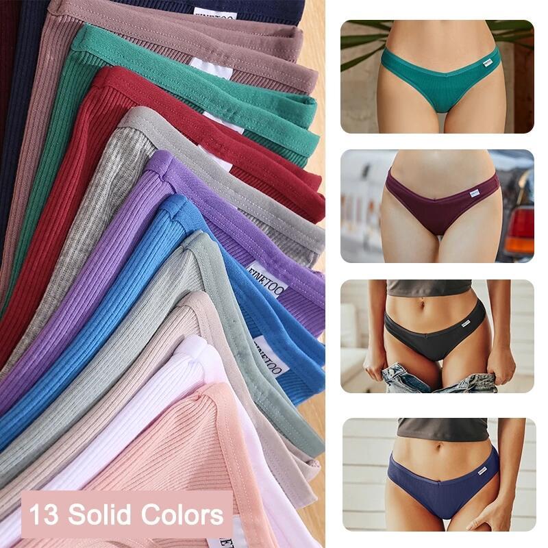 3PCS/Set Cotton Thong G-string T-back Panty Women's Underwear Sexy Panty Female Low Waist Underpants Thongs Solid Color Lingerie