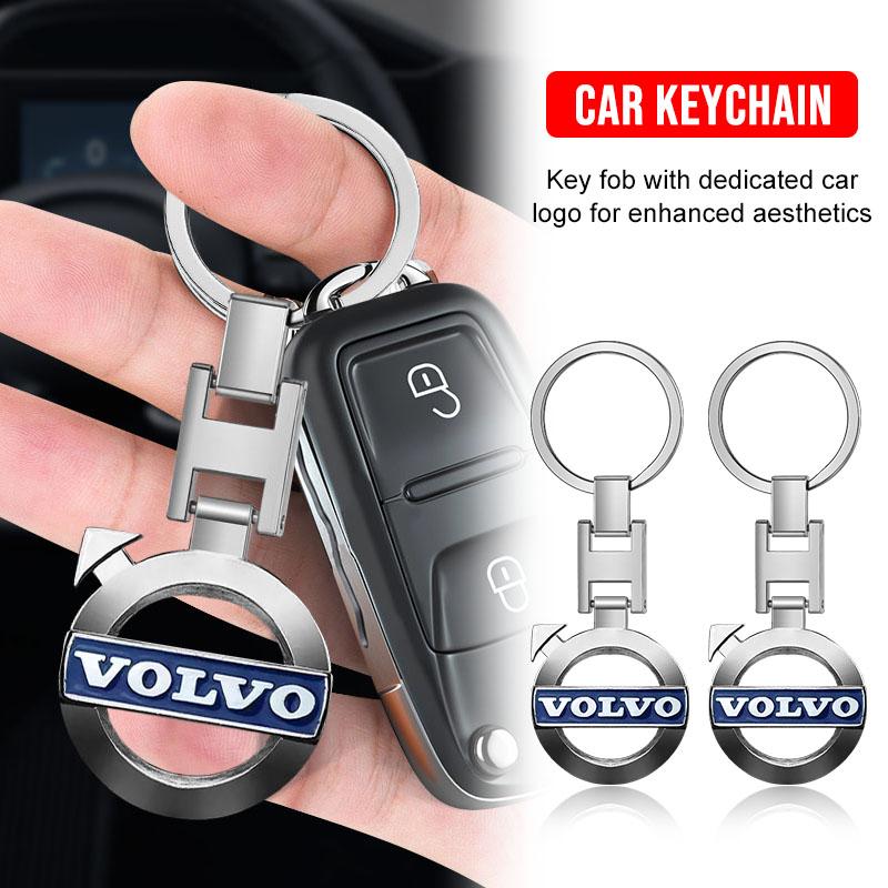 Porte-clés de voiture Porte-clés Pendentif Porte-clés en métal Emblème Pour Volvo 240 C70 S40 S50 S60 S70 S80 S90 V40 V50 V60 V90 XC40 XC60 XC90 Vnl Camion