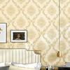Luxe Gouden Damast Bloemen Non-woven Behangrol Papel De Parede Europese Stijl Behangen voor Woonkamer Slaapkamer Hotel