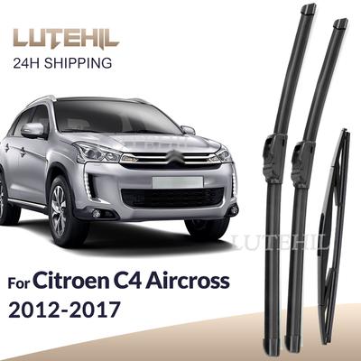 For Citroen C4 Aircross 2012-2017 2013 2014 2015 Wiper Front&Rear Wiper Blades Windshield Windscreen Window Brushes 24"+21"+10"
