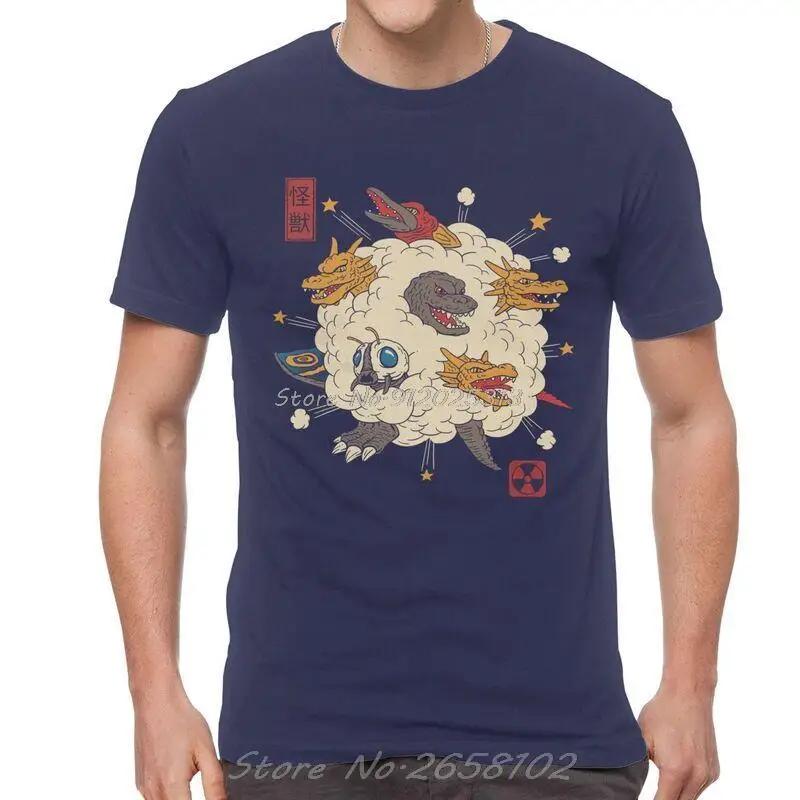 

Коллекция Kaiju Футболка Мужская Новинка Футболка Футболка с коротким рукавом Японские Графические Футболки Подарочные Уличные Футболки Harajuku XXXXXL темно-синий