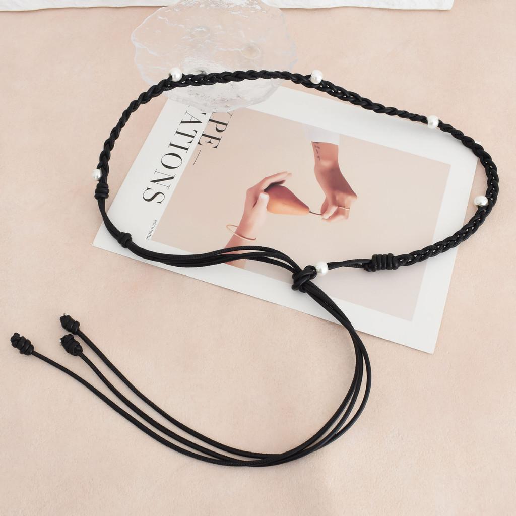 Bohemian Inspired Handmade Beaded Waist Accessory For Dresses And Skirts чёрный