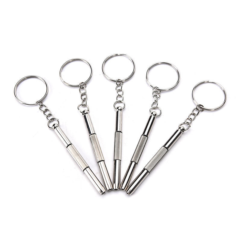 5Pcs Mini 3In1 Eyeglass Screwdriver Sunglass Watch Repair Kit Tool With Keychain,