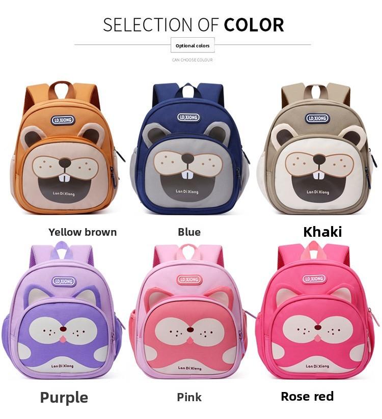 Pattern Cartoon Alphabet Kids Backpack With Comfort Oriented Shoulder Design