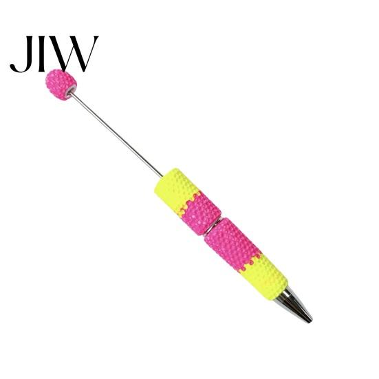 Novelty Rainbow Pens DIY Beadable Pen, Colorful Fancy Beaded Crafting Ballpoint Gift for Students, Party Favors, Creative Office Supplies Decorative
