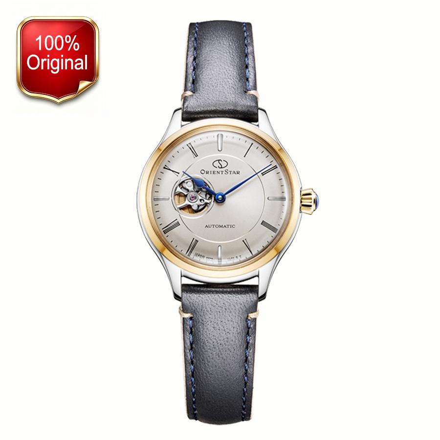 Classic stylish women's automatic wristwatch dial leather strap, RE-ND0011N00B. perfect accessory business gatherings coordination, it excellent