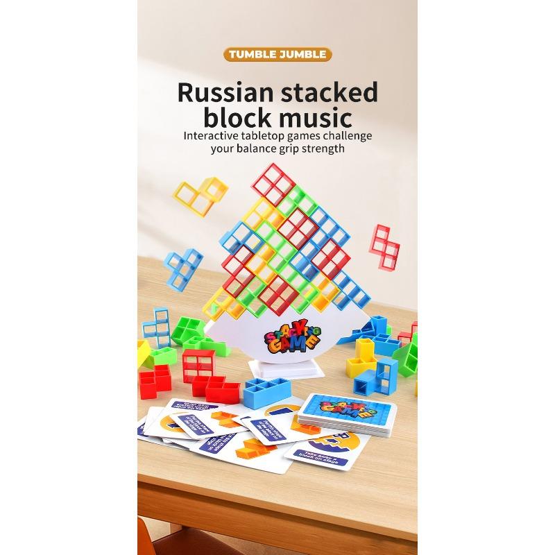 Block Jenga Building Blocks Assembly Toy Jenga Parent-child Interactive Tabletop Game