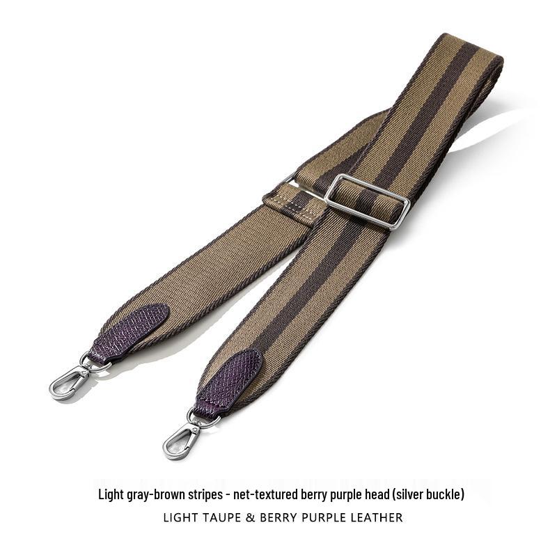 F-97 Color Block Stripe Wide Canvas Shoulder Strap for Bag Modification