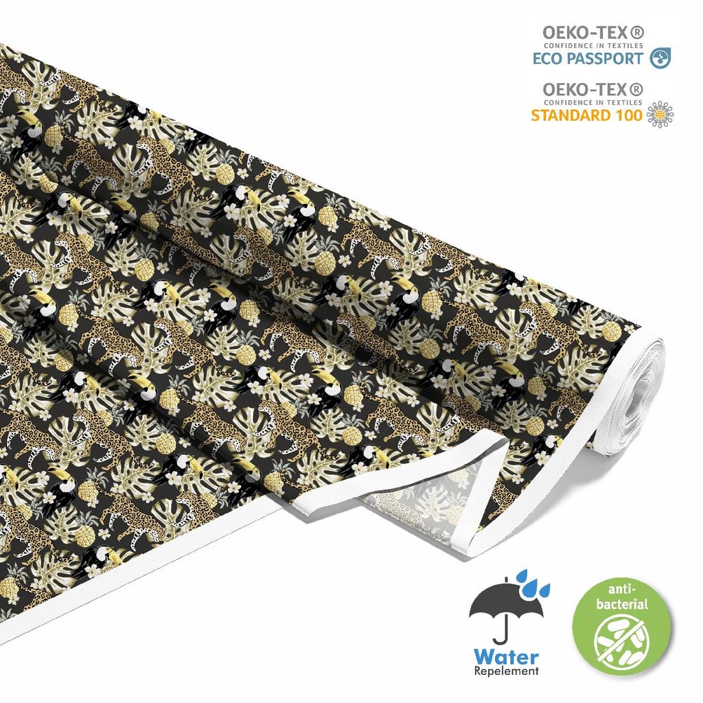 Outdoor Dekostoffe Oxford - Motiv Leopard Und Tukan I Dx260
