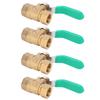 4pcs 1 4in Female Thread Ball Valve Thicken Brass Drain Shut Off Switch Water Pipe Plumbing Systerm