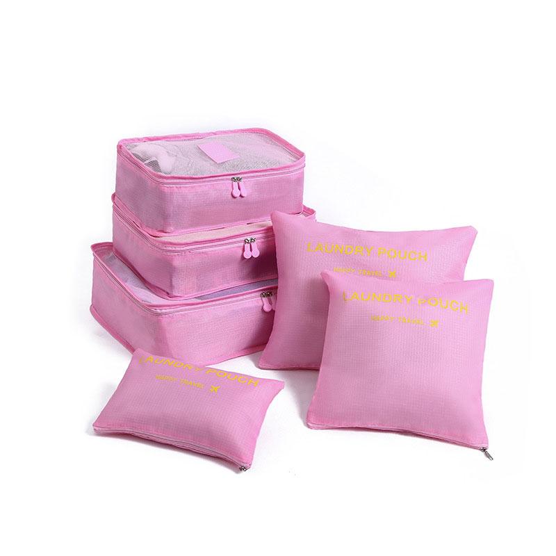 6 Pieces/set Travel Bag Clothes Shoe Organizer Traveling Compression Packing Cubes Suitcase Luggage Organizers Home Storage