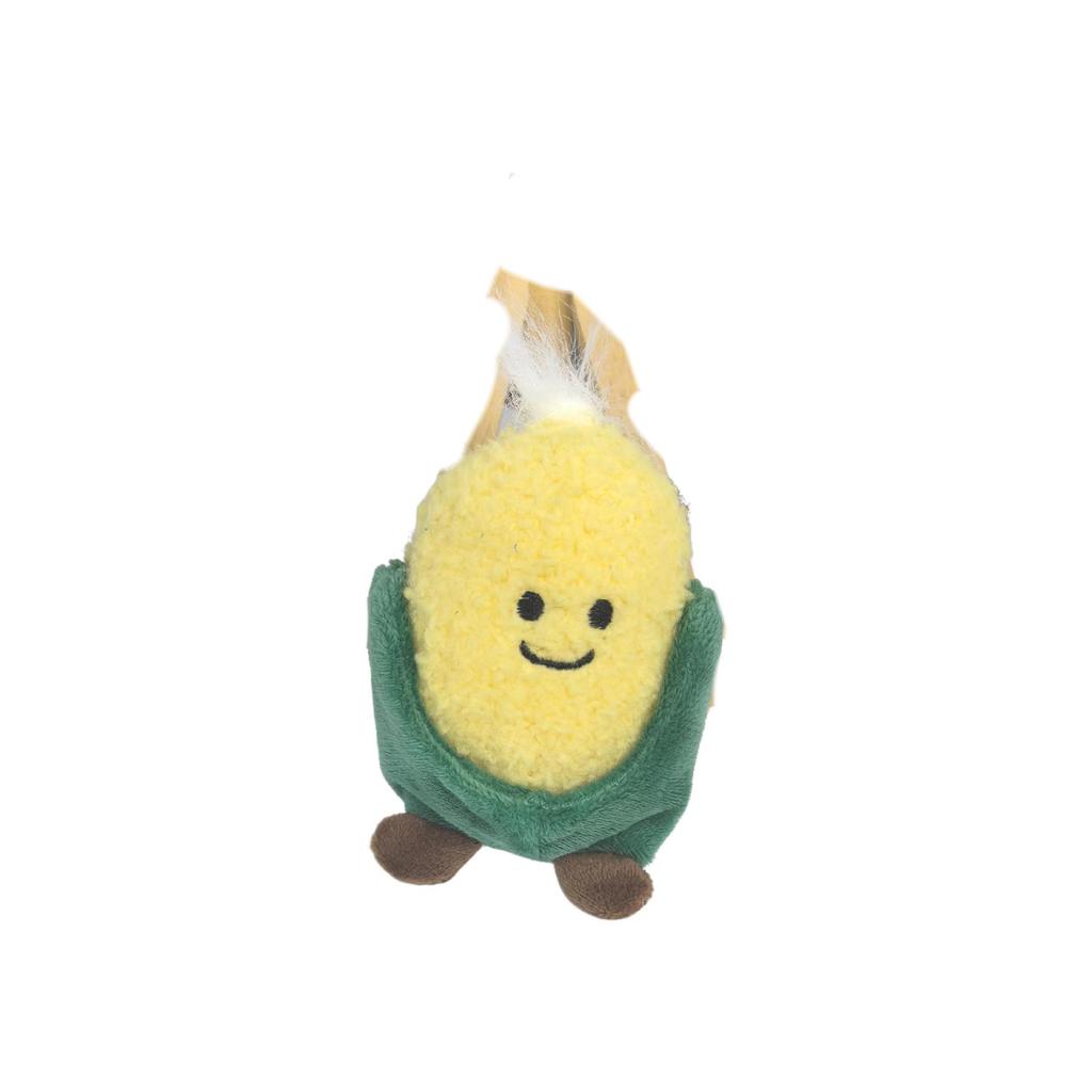 Whimsical Veggie & Fruit Expression Keychain Plush Doll