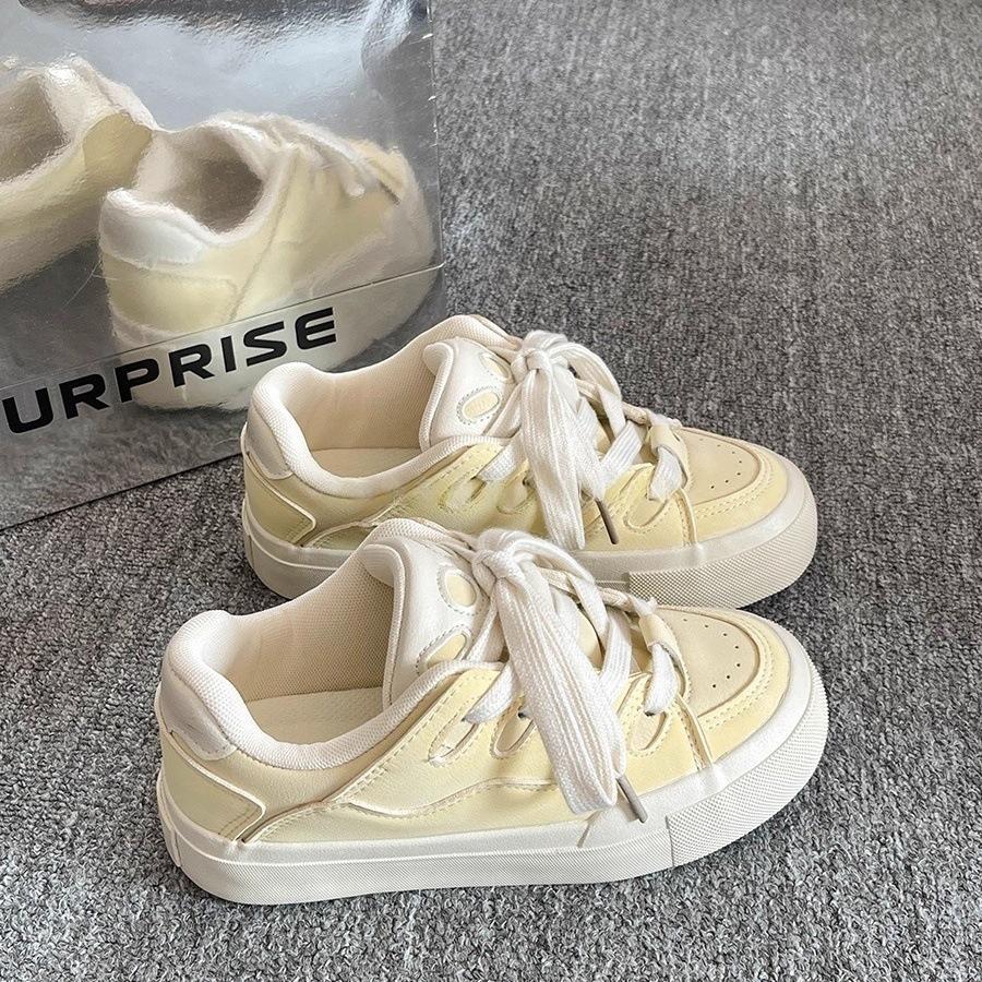 thick-soled casual low-top board shoes women's new spring and summer new little white shoes versatile bread shoes