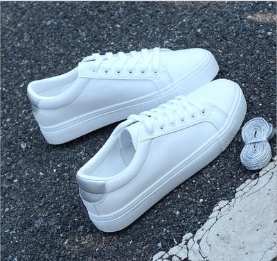 Fashion Shoes Women's Vulcanize Shoes Spring New Casual Classic Solid Color PU Leather Shoes Women Casual White Shoes Sneakers