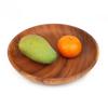 Acacia Wood Dinner Plates for Eating, Wooden Round Charcuterie Boards Serving Bowls for Food Dishes Cheese Dessert Salad
