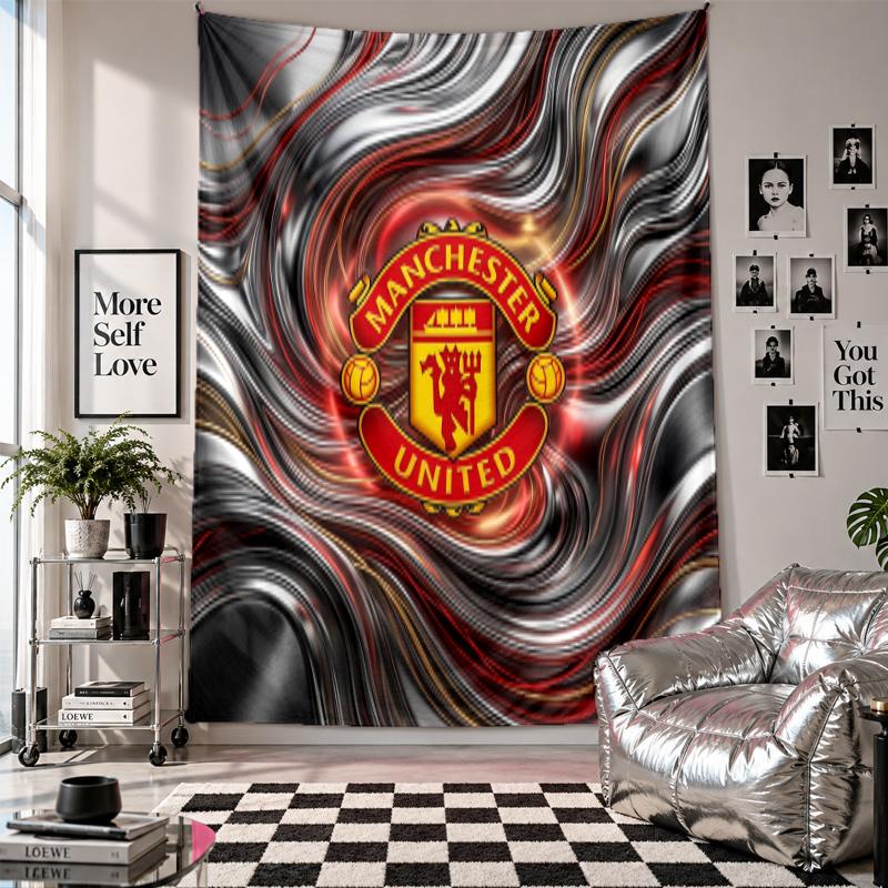 Manchester United Wall Tapestry Home Decor Wall Hanging Cloth for Bedroom Living Room Background