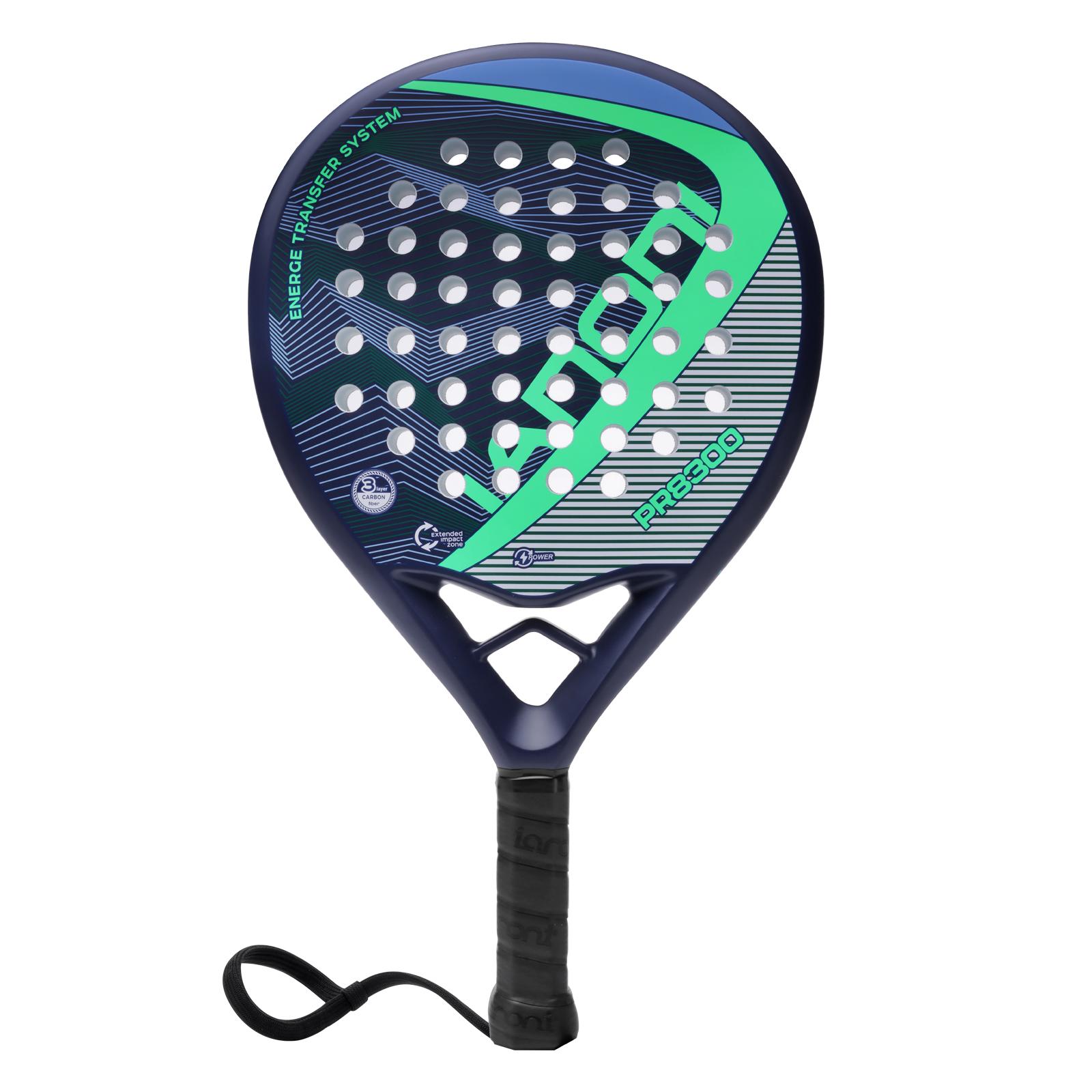 IANONI PR8300 GREEN Paddle Tennis Racket Carbon Fiber Custom Logo EVA Foam Core Grip Padel Racket зелёный
