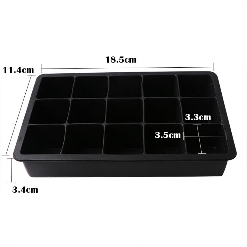 1 Pcs New Silicone Ice Cube Maker Form For Ice Candy Cake Pudding Chocolate Molds Easy-Release Square Shape Ice Cube Trays Molds