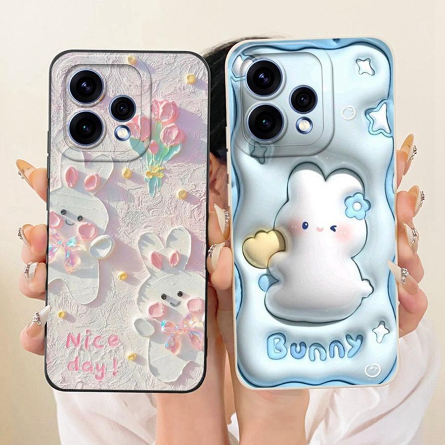 For OPPO Reno 15C Cover Cute Floral Cartoons Painted Phone Case Silicone Soft Fundas Shell for OPPO Reno15 F Reno 15Pro 15F Bags