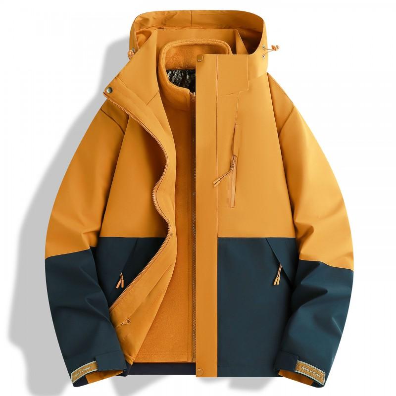 3-in-1 Waterproof Windproof Hiking Jacket With Removable Fleece Liner Men Women Outdoor Camping Trekking Winter Fall