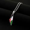 Unique ISR Map Pendant Necklace PLE Adjustable Chain Necklace Stainless Steel Material Suitable for Fashionable Outfits