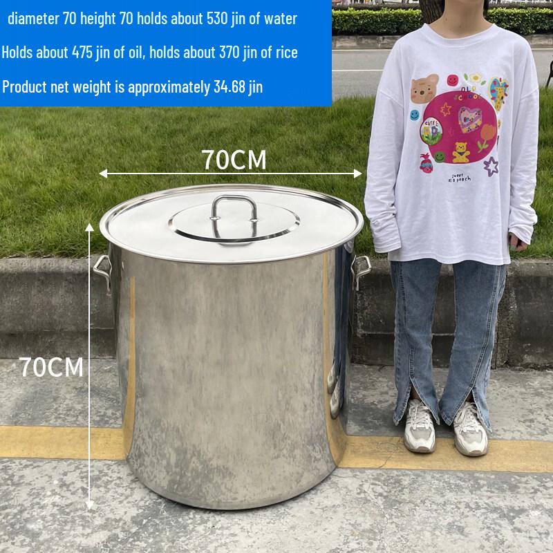 Heavy-Duty Stainless Steel Storage Bucket with Lid