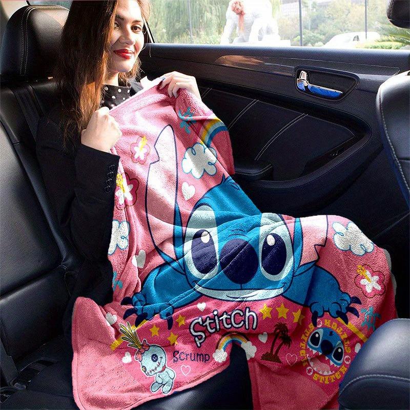 Lilo & Stitch Design Throw Blanket Soft Polyester Fabric for Office Chair or Sofa Ideal for Birthday, Halloween, Christmas Gifts