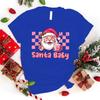 New Hot Christmas Santa  Print T-Shirts Women Men Casual T-Shirts O Neck Short-Sleeved T-Shirts Fashion Shirts Tee