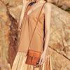Vintage and Trendy Women's Bag, Vintage and Artistic Style Vegetable Tanned Leather Small Bag, Simple Single Shoulder Crossbody Phone Bag