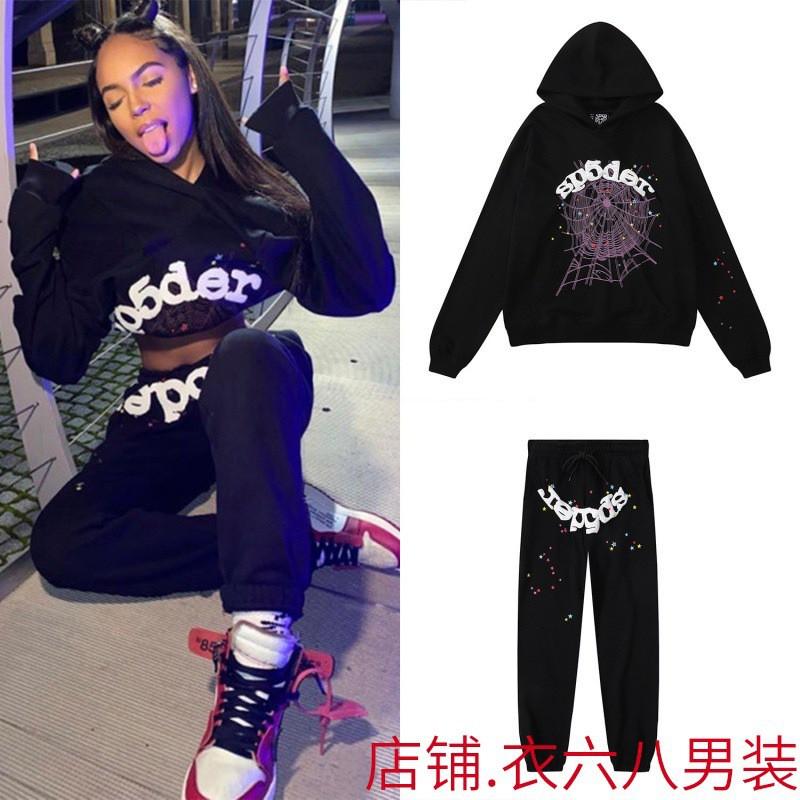 Sp5der Hoodie Men Women Oversized Cotton Pullover With Puff Print Letter Design Streetwear Unisex Sweatshirt
