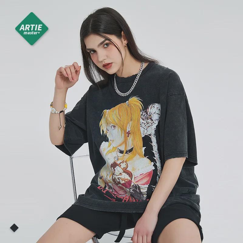 

ARTIE Мужская футболка с коротким рукавом и ретро-мультяшным принтом Extra Large