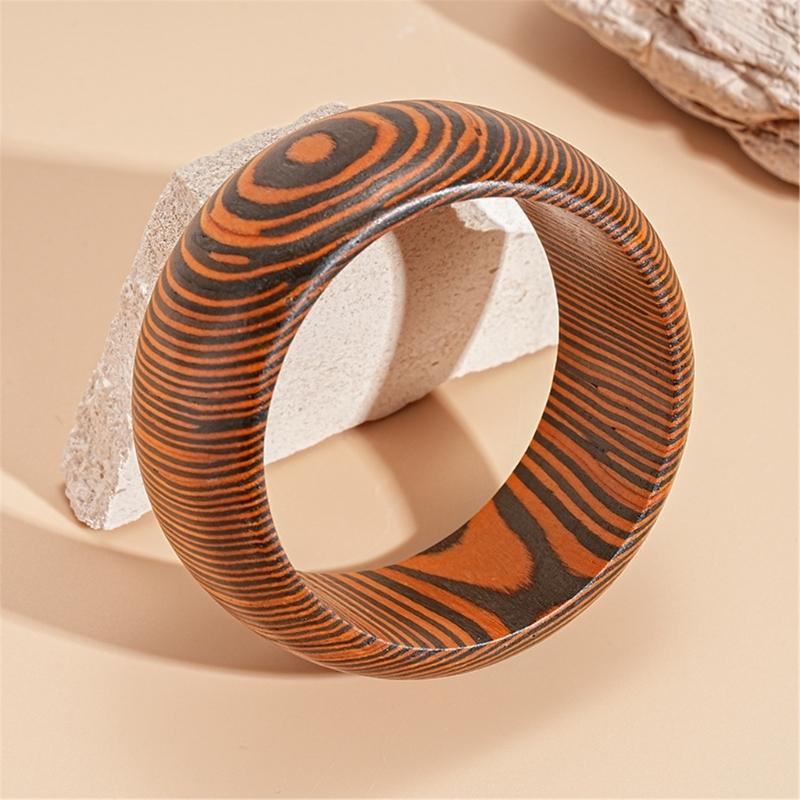 Geometrisches Armband Handgefertigt Natürliches Holz Armreif Retro Handgelenk Schmuck Für Frauen Mode Accessoires