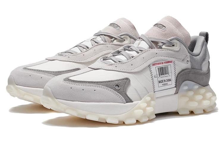 Li Ning Overload Low top Casual Shoes Men's Gray White AZGS033-2
