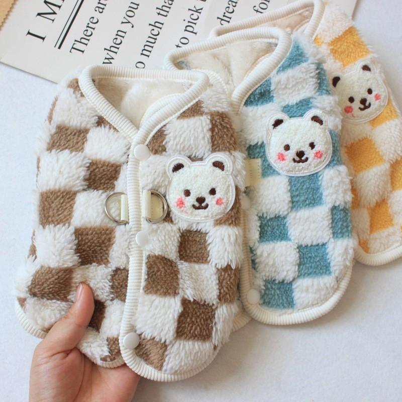 Warm Pet Vest Small Dogs Cats Winter Coat Hoodie Style Dog Sweater Teddy Poodle Shih Tzu Mini Breeds